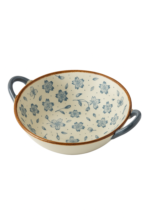 Bol a nouilles japonais ceramique floral 19 cm