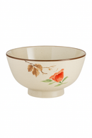 bol ceramique retro asiatique motif floral soupe riz