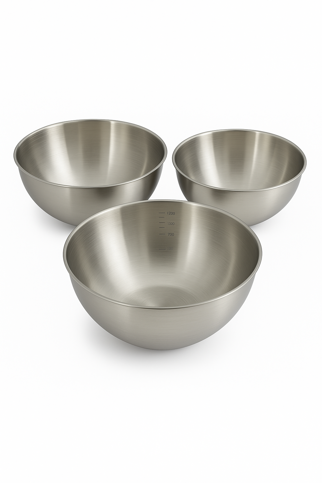 Bol inox épais gradué multifonction cuisine pâtisserie - vue 2 sur 2