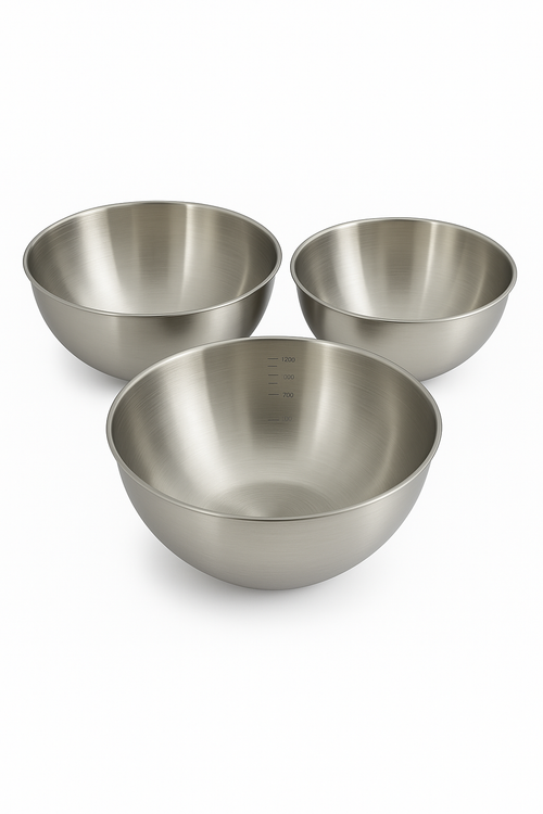 Bol inox épais gradué multifonction cuisine pâtisserie - vue 2 sur 2