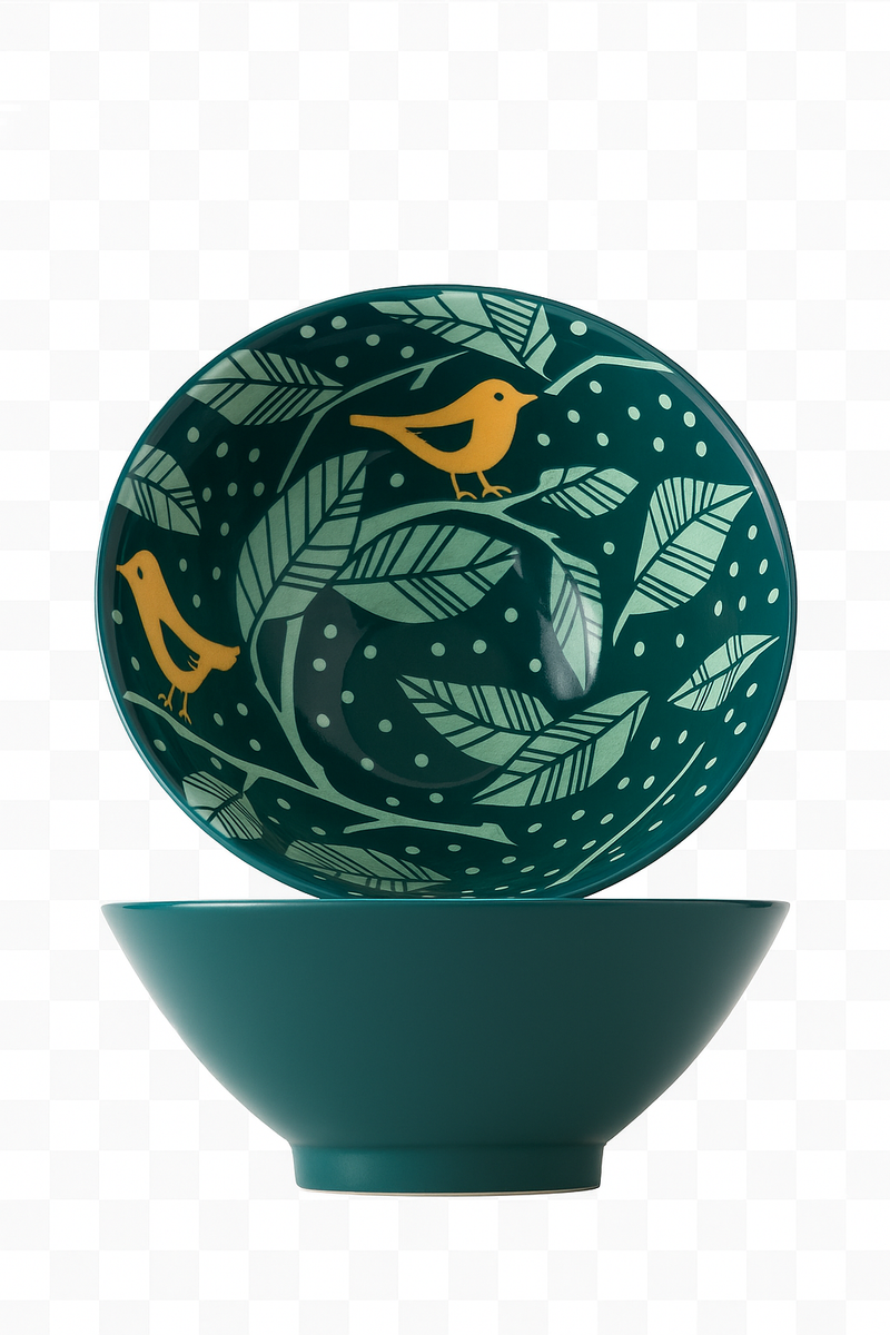 Bol ramen en céramique motif floral 1 2l