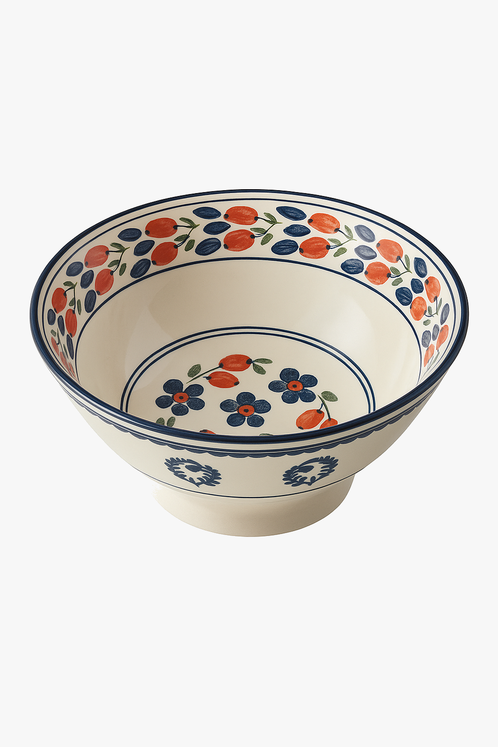 Bol à ramen japonais céramique motif floral 12l