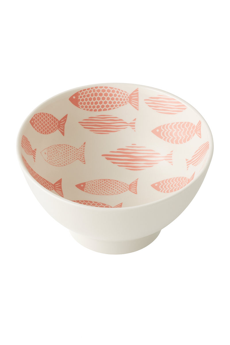 Bol ramen japonais en céramique motif floral 12l