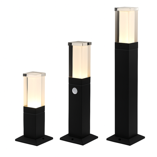 bornes lumineuses led étanches avec détecteur de mouvement pour jardin extérieur - vue 7 sur 17