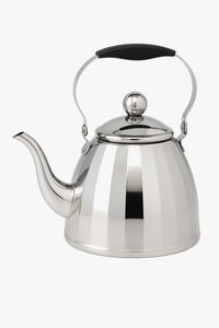 Bouilloire inox motif fleur infuseur amovible poignée isolante