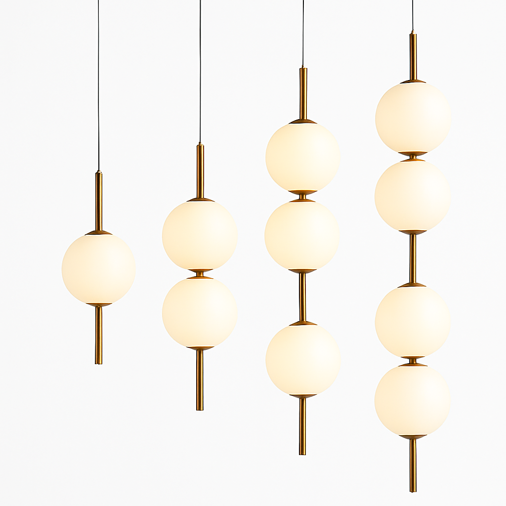 Boule de verre suspension pour chambre chevet lampe suspendue lustres de plafond éclairage moderne décoration entrée Luminaire Led - vue 5 sur 10