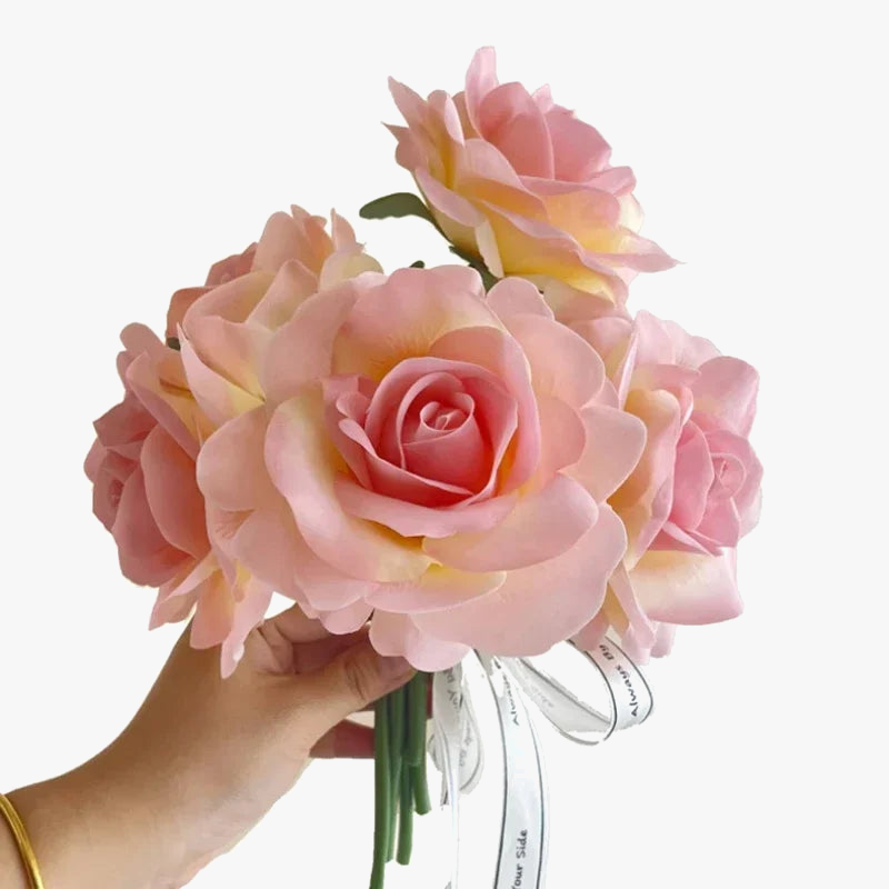bouquet de roses artificielles décoratives pour jardin