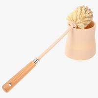 brosse de nettoyage à piston avec support pour salle de bain