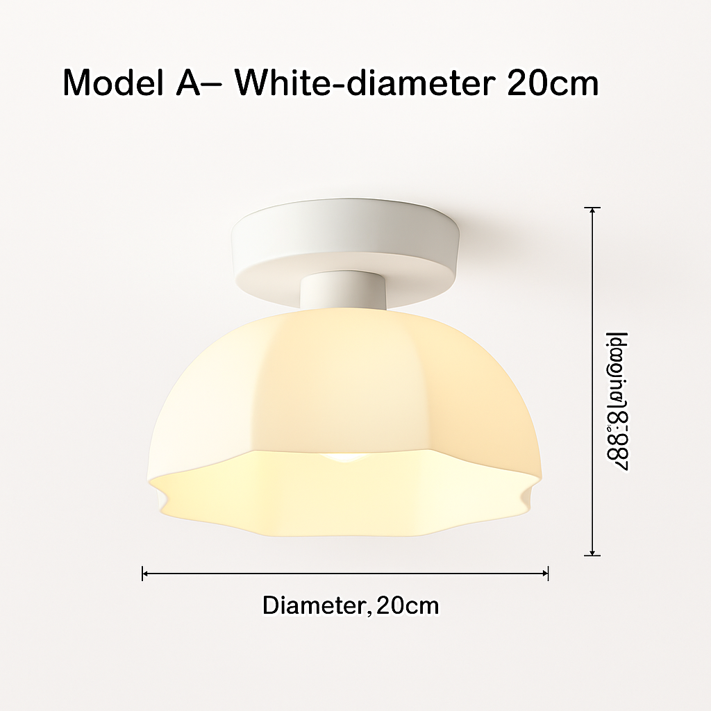 Céramique verre Led couloir plafonnier pour allée couloir vestiaire balcon nordique E27 acrylique lustre reste luminaires - vue 13 sur 23