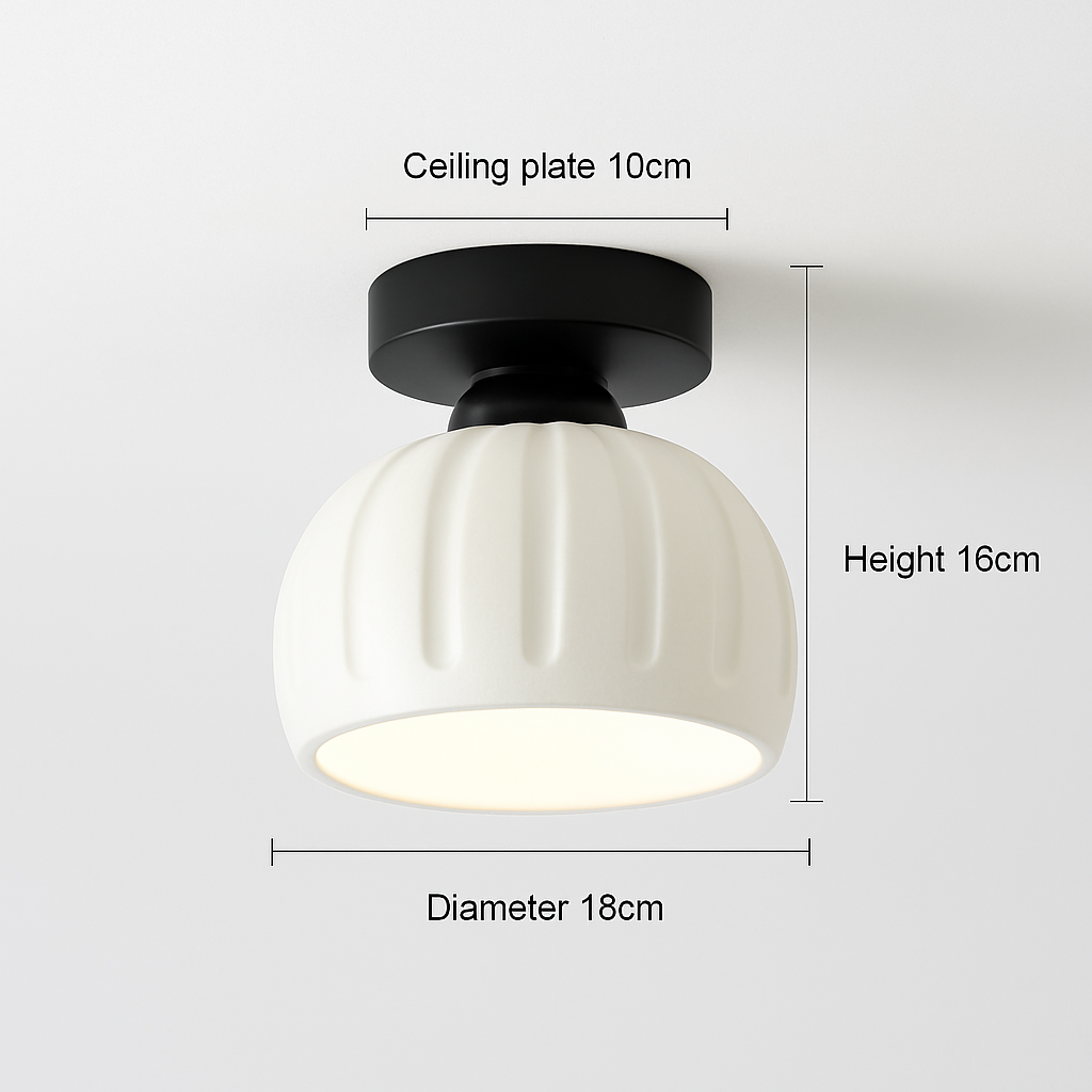 Céramique verre Led couloir plafonnier pour allée couloir vestiaire balcon nordique E27 acrylique lustre reste luminaires - vue 15 sur 23