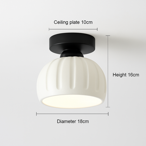 Céramique verre Led couloir plafonnier pour allée couloir vestiaire balcon nordique E27 acrylique lustre reste luminaires - vue 16 sur 23