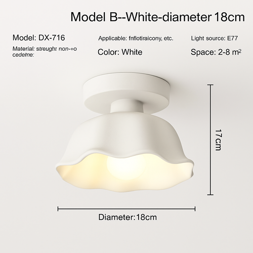 Céramique verre Led couloir plafonnier pour allée couloir vestiaire balcon nordique E27 acrylique lustre reste luminaires - vue 20 sur 23