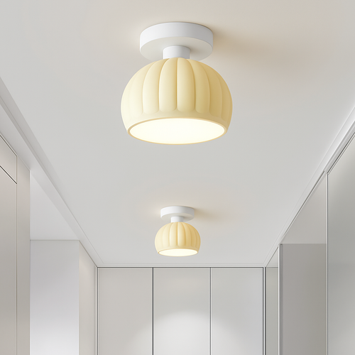 Céramique verre Led couloir plafonnier pour allée couloir vestiaire balcon nordique E27 acrylique lustre reste luminaires - vue 5 sur 23