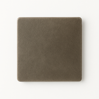 Cache prise plate en acier gris vieilli bords arrondis