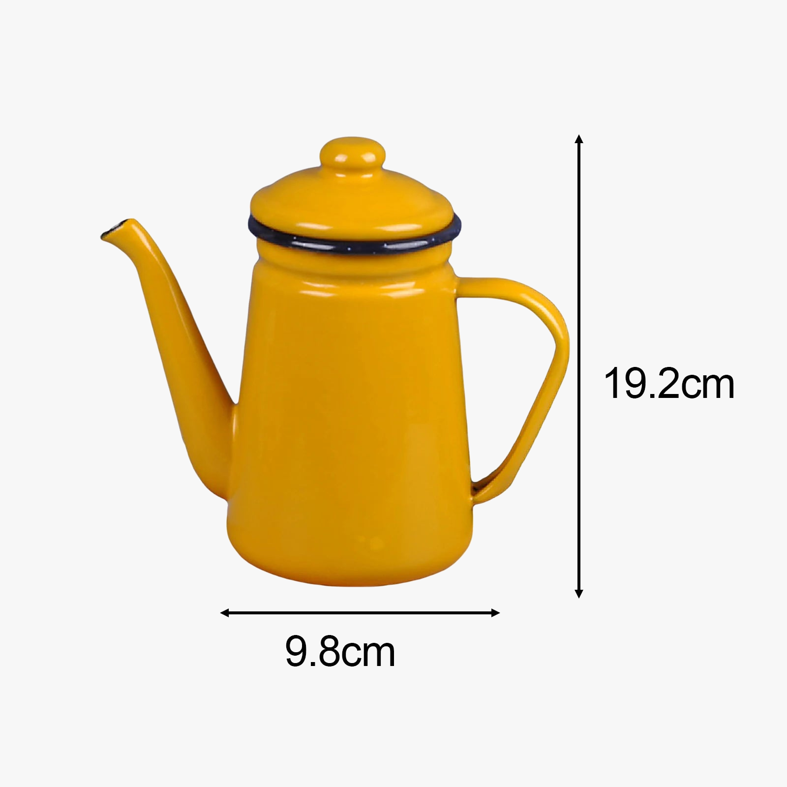 Cafetière émaillée vintage poignée 1 1l rétro cuisine
