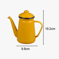 Cafetière émaillée vintage poignée 1 1l rétro cuisine