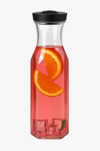 Carafe eau plastique avec couvercle usage fête polyvalente