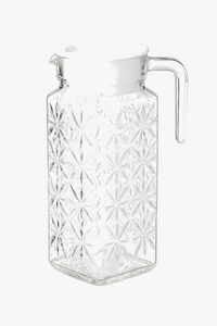 Carafe en verre avec couvercle pour boissons froides