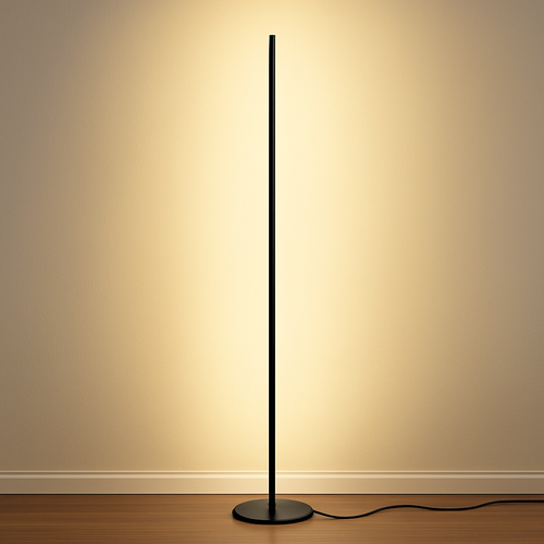 Colonne lampadaire LED lampe sur pied moderne lampadaires simples pour salon Foyer à côté de la lampe 18W luminaire de sol à intensité variable - vue 6 sur 6