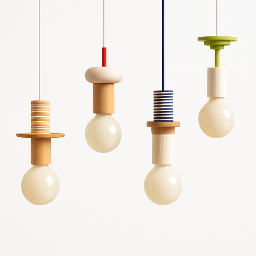 Couleur nordique bois suspension LED lumière cuisine suspension lampe Restaurant plafond lustre Luminaire chambre maison déco Luminaire - vue 16 sur 15