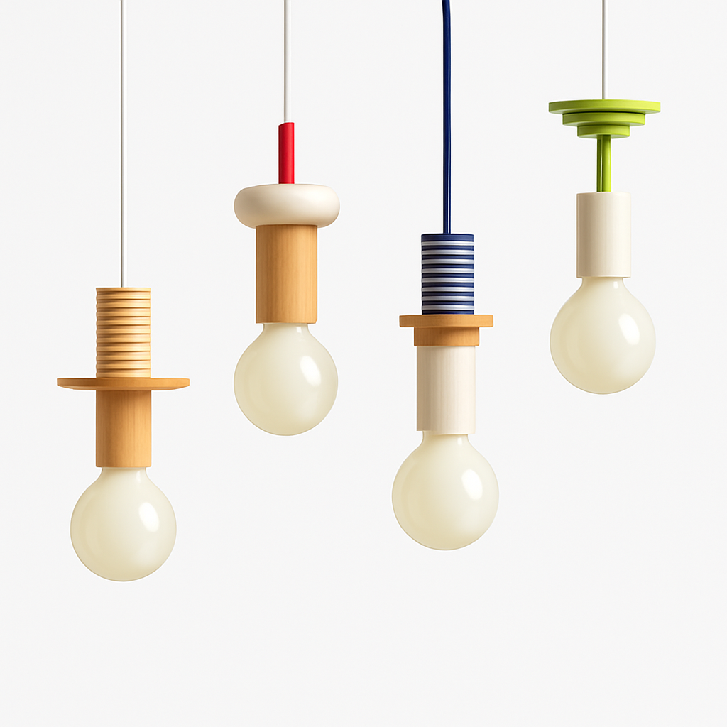 Couleur nordique bois suspension LED lumière cuisine suspension lampe Restaurant plafond lustre Luminaire chambre maison déco Luminaire - vue 4 sur 15