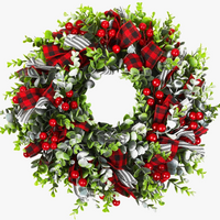 couronne de porte faite à la main pour décorations de fêtes
