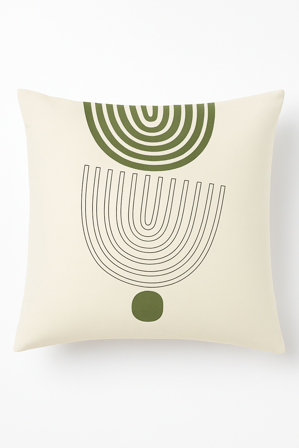 coussin à motif végétal vert pour décoration intérieure élégante
