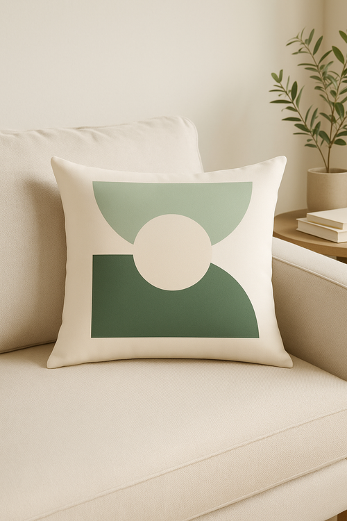 coussin à motif végétal vert pour décoration intérieure élégante - vue 2 sur 2