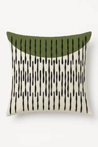 coussin à motif végétal vert pour décoration intérieure moderne