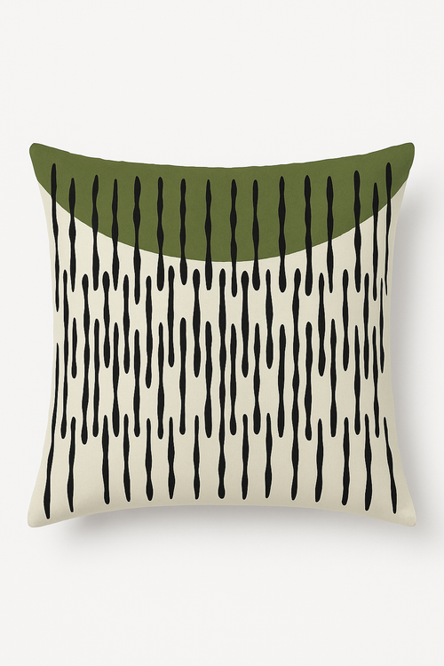 coussin à motif végétal vert pour décoration intérieure moderne