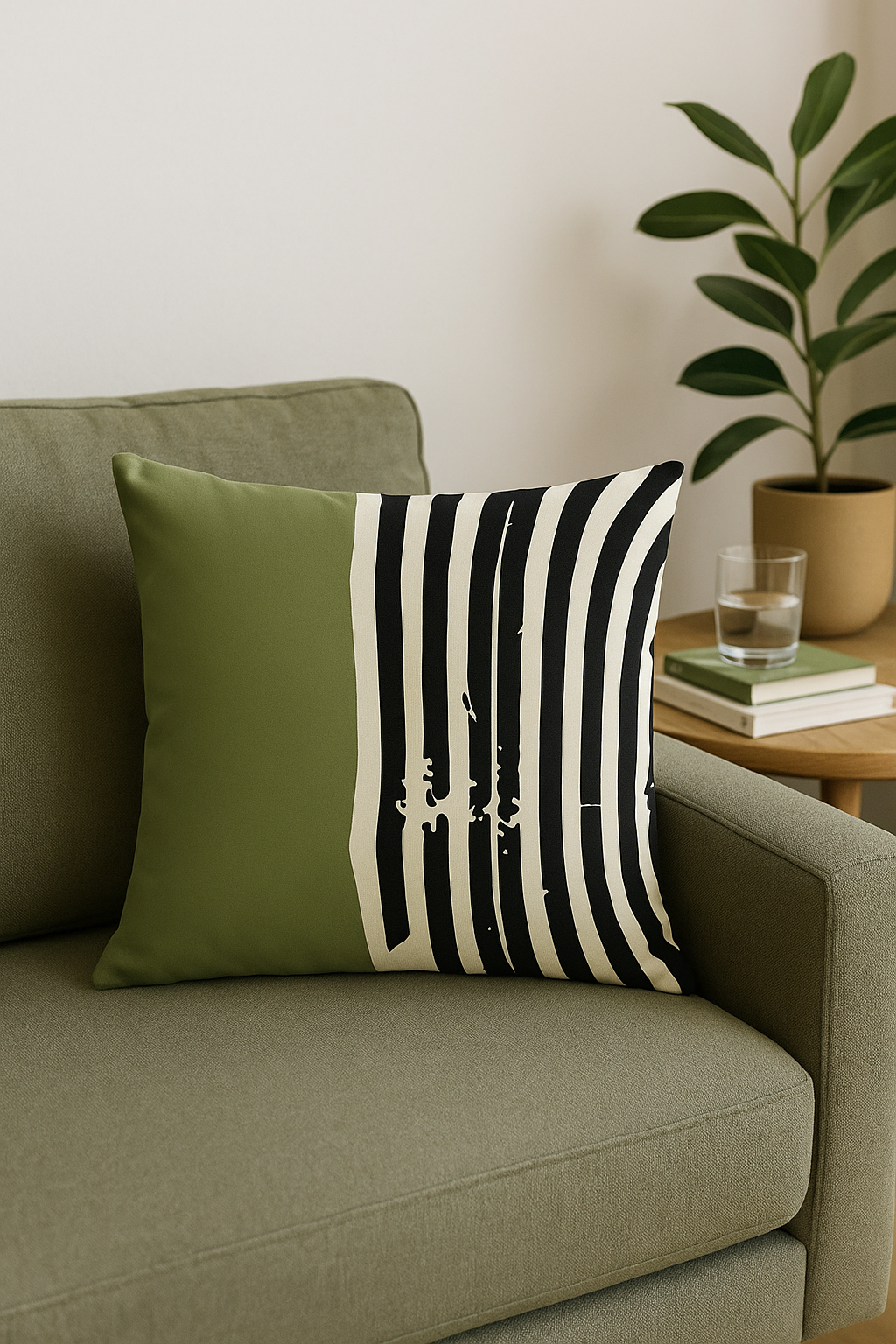 coussin à motif végétal vert pour un intérieur confortable
