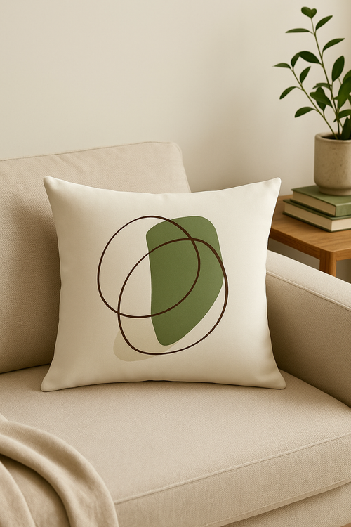 coussin à motif végétal vert pour un intérieur élégant et confortable - vue 2 sur 2