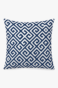 coussin bleu marine géométrique housse de coussin décorative