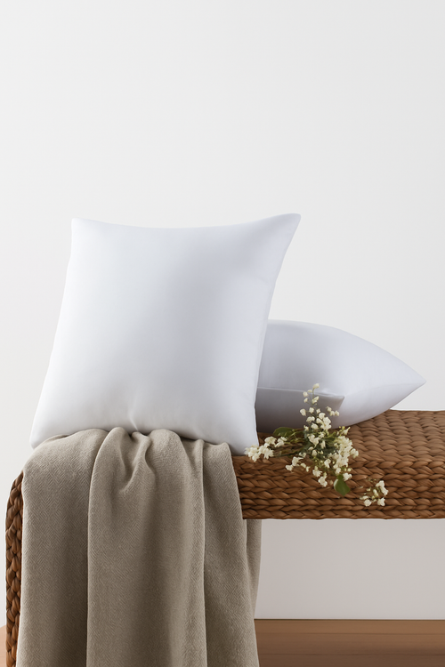 coussin classique 45x45cm en coton doux pour le confort - vue 2 sur 7