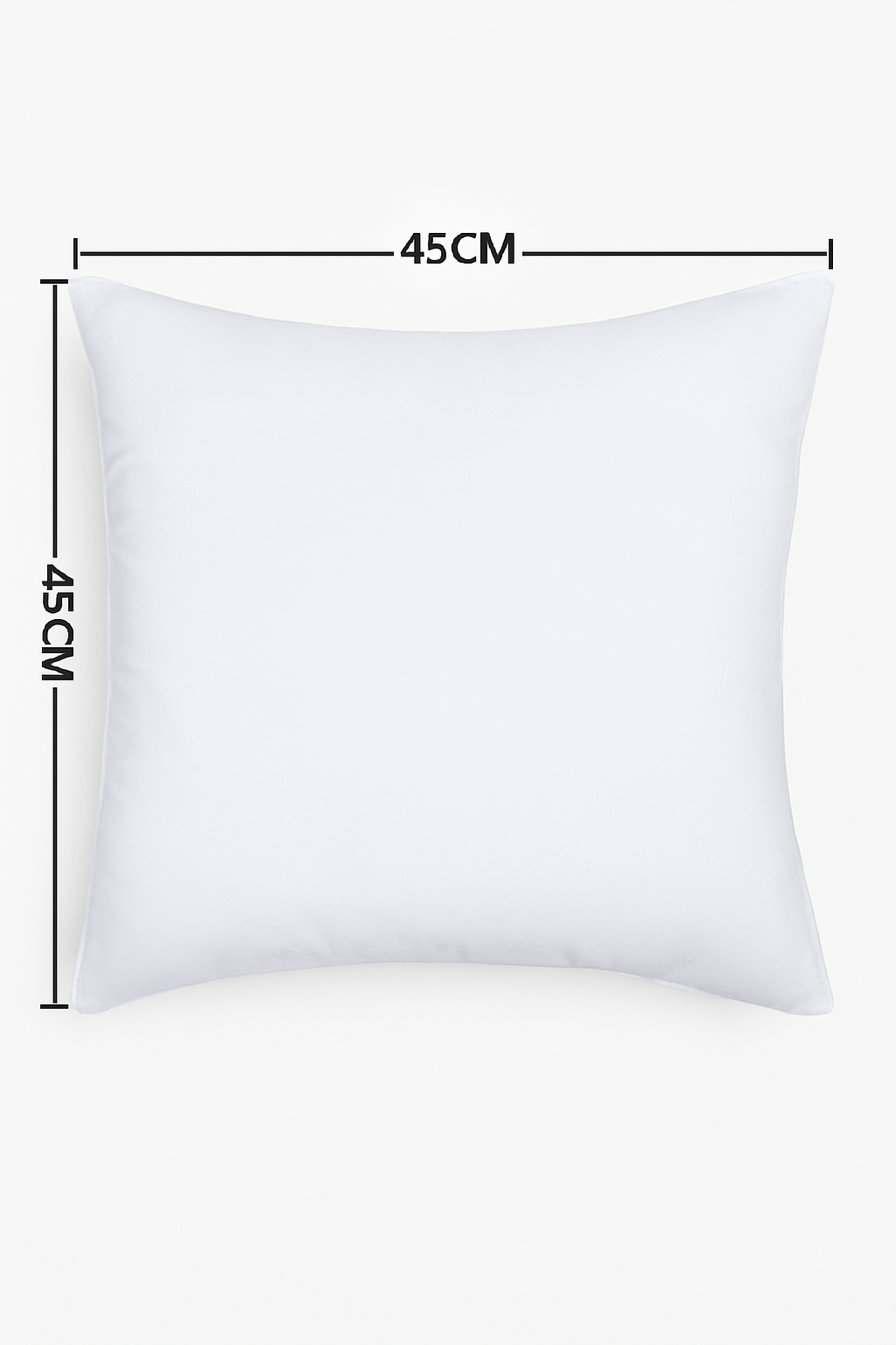 coussin décoratif carré en coton doux 45x45 cm pour lit ou canapé - vue 4 sur 6