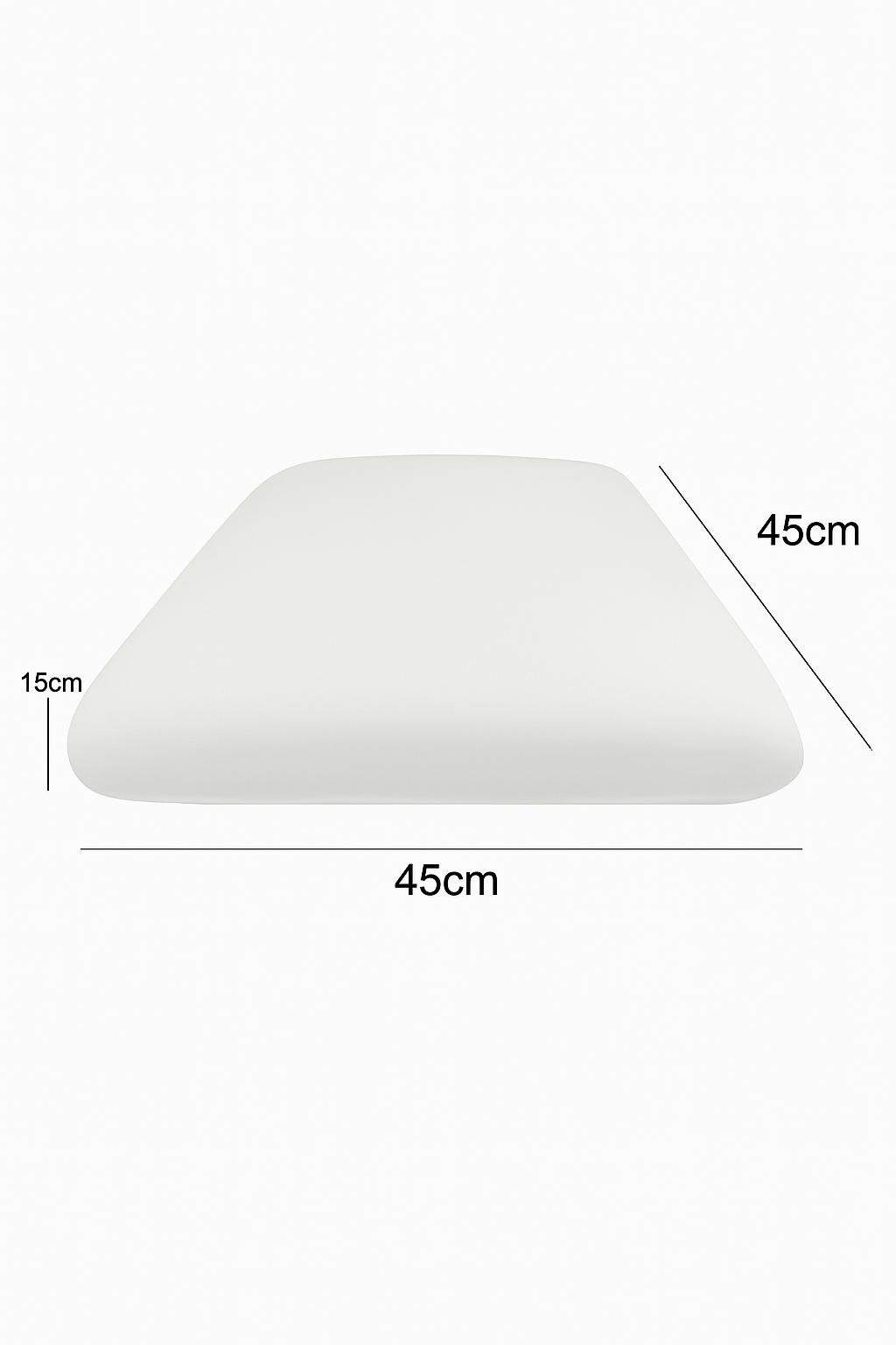 coussin décoratif en mousse à mémoire ultra-confortable housse blanche - vue 6 sur 6