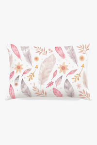 coussin décoratif rectangulaire motif plumes 30 x 50 cm