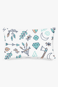 coussin décoratif rectangulaire motif plumes 30x50 cm