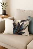 coussin décoratif rectangle motif plumes 30x50 cm