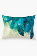 coussin décoratif rectangulaire motif plumes 30 x 50 cm