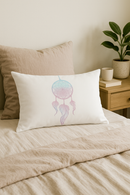 coussin décoratif rectangulaire motif plumes 30x50 cm