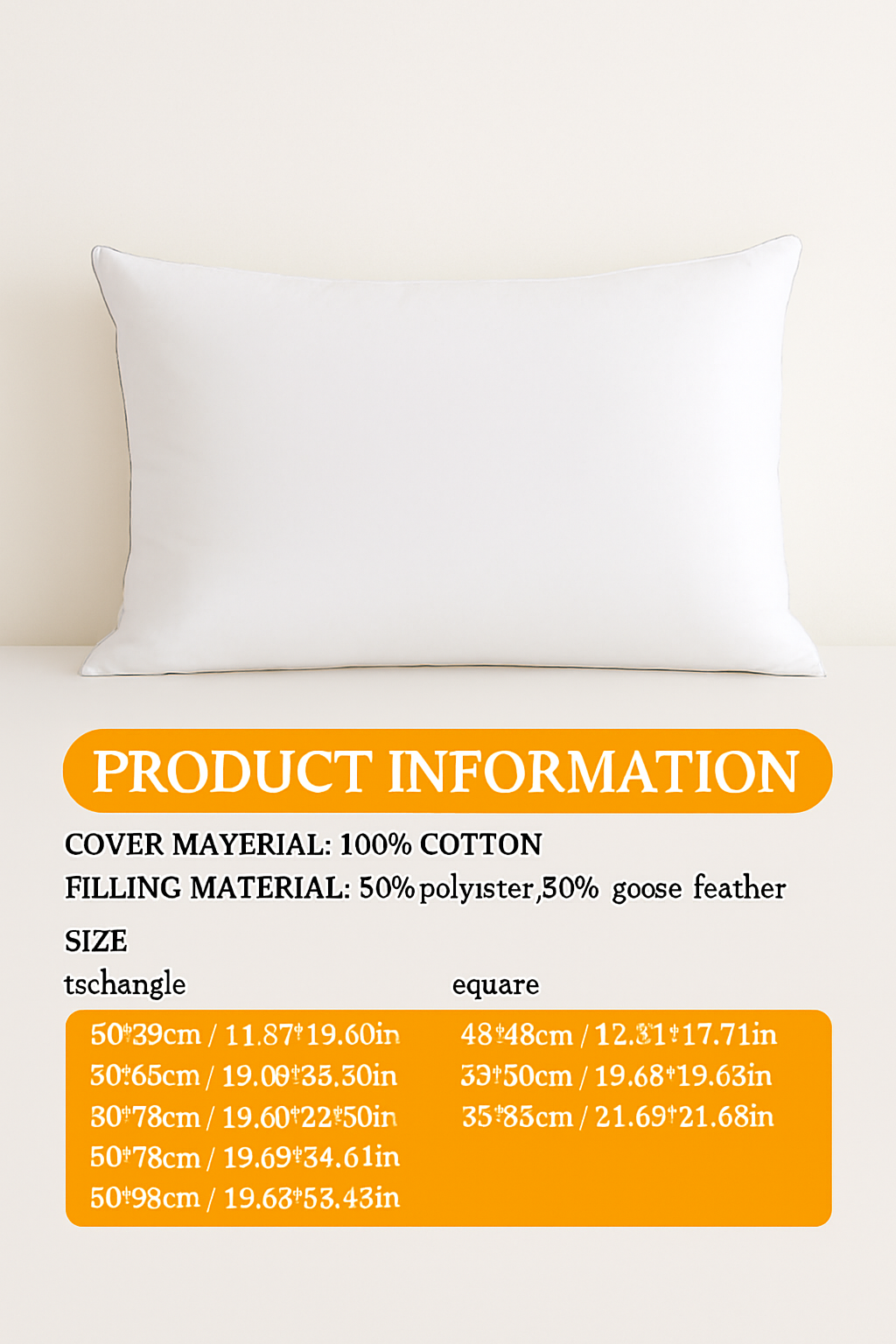 coussin en duvet d'oie hypoallergénique pour un confort optimal - vue 5 sur 8