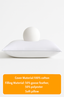 coussin en duvet d'oie hypoallergénique pour un confort optimal