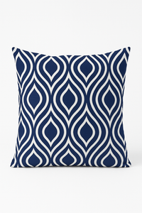 coussin géométrique bleu marine housse de coussin décorative pour canapé