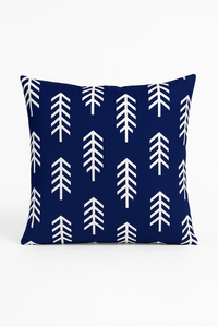 coussin géométrique bleu marine pour décoration intérieure