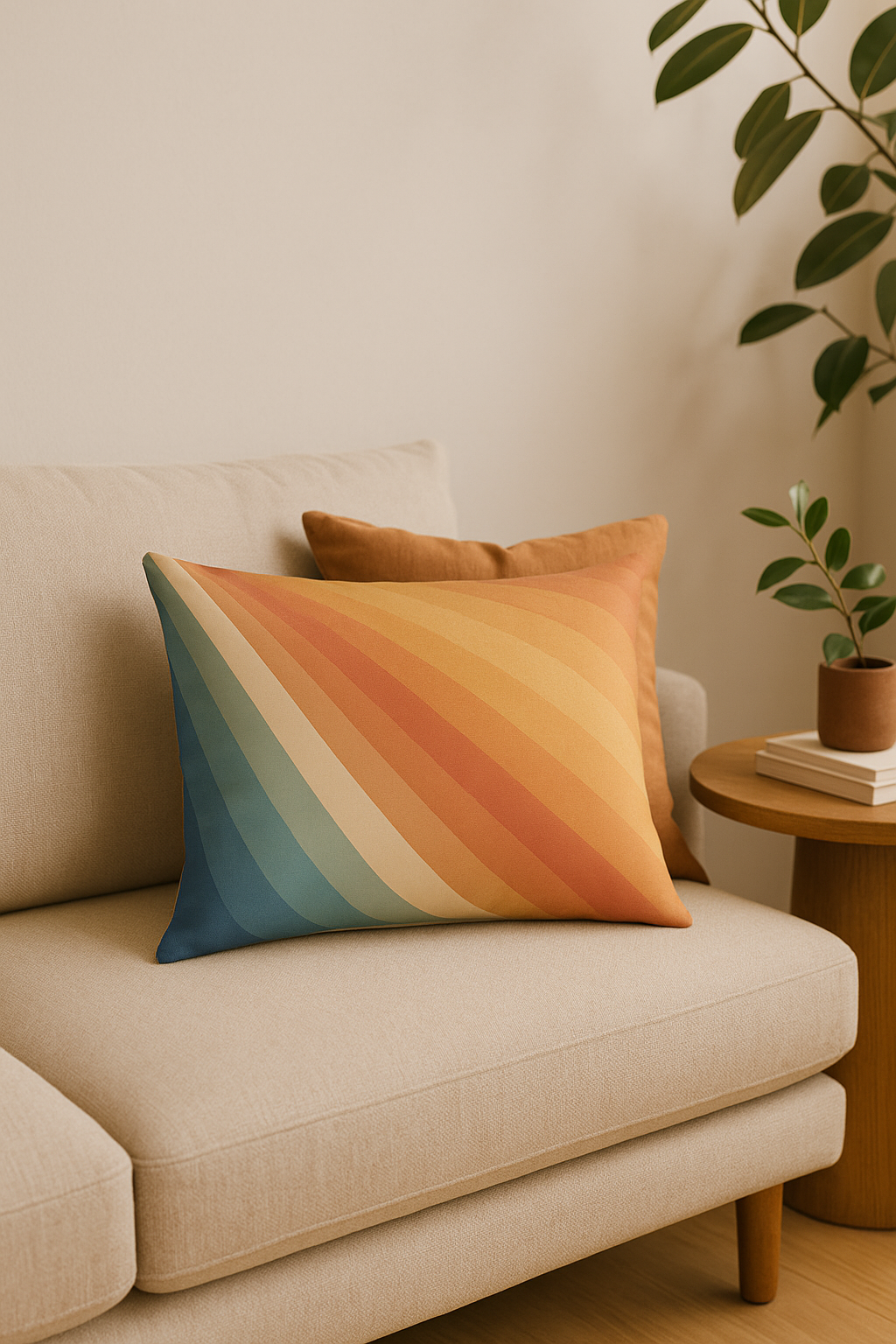 coussin lombaire géométrique abstrait double face décoratif - vue 2 sur 2