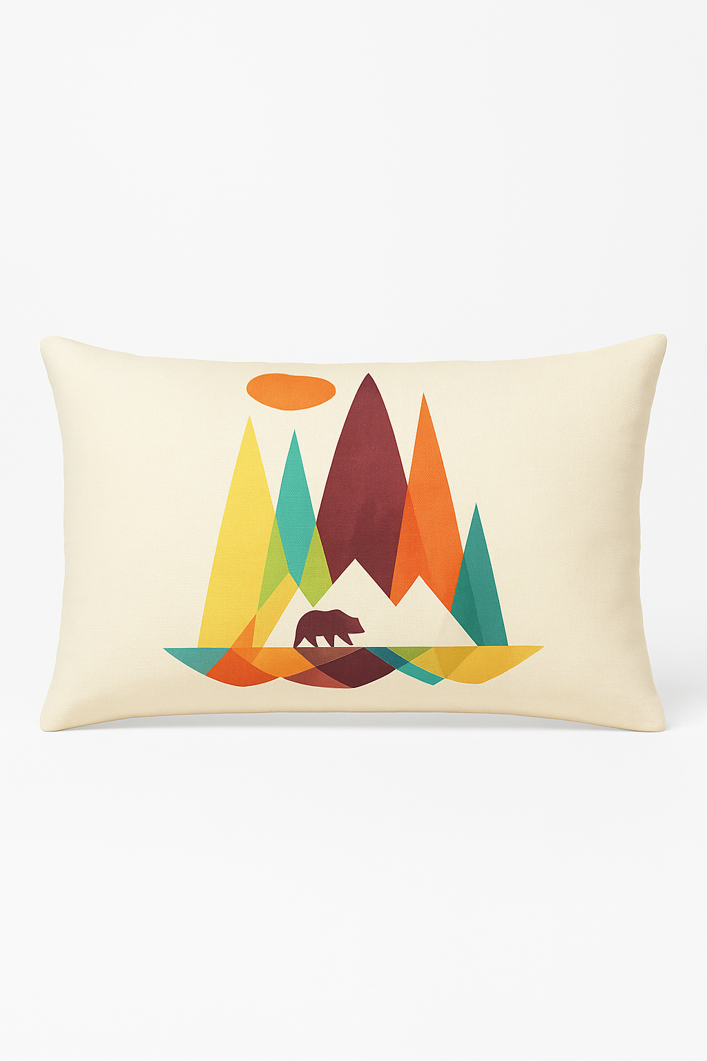 coussin lombaire motif géométrique abstrait double face décoratif