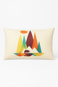 coussin lombaire motif géométrique abstrait double face décoratif