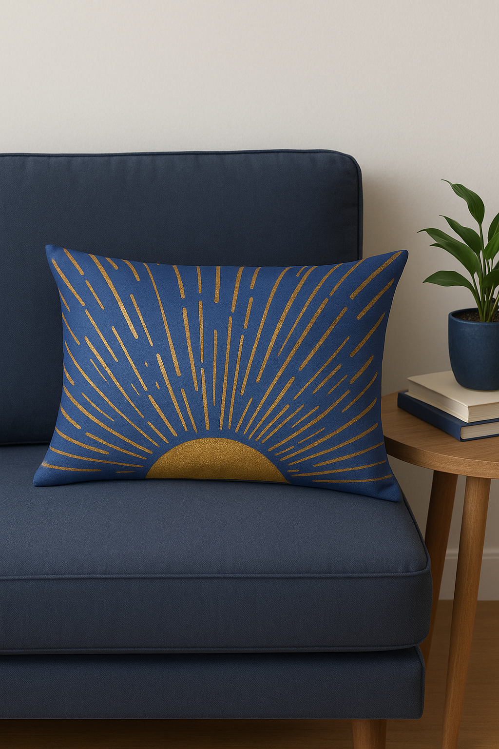 coussin lombaire motif géométrique abstrait double face décoratif - vue 2 sur 2