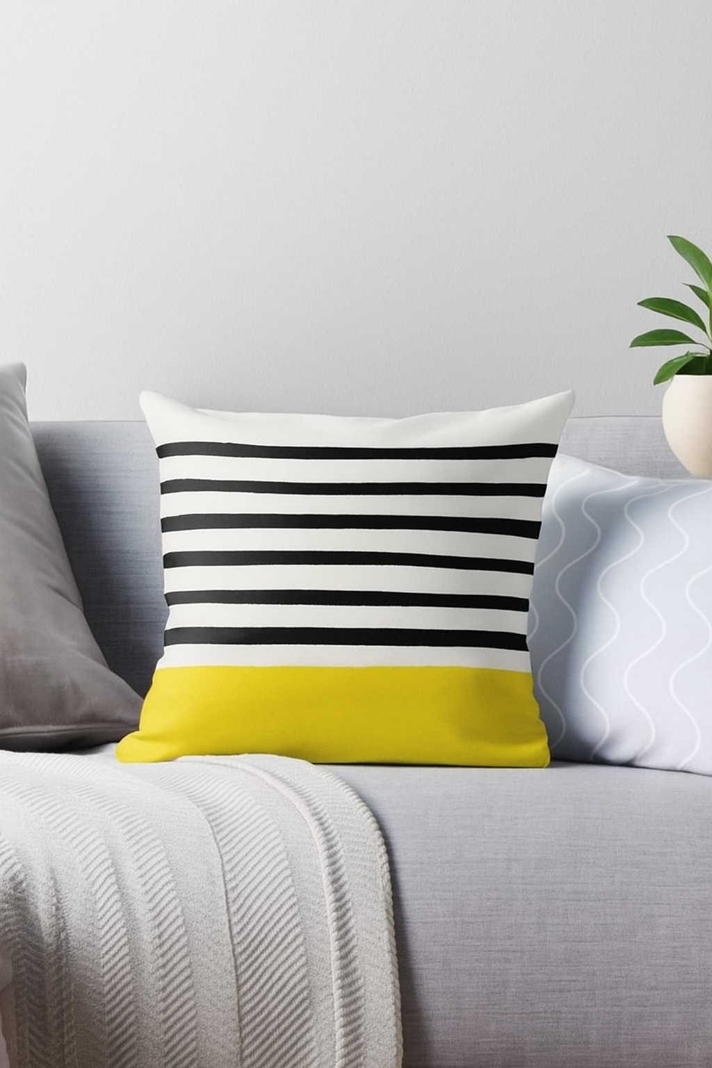 coussin lombaire motif géométrique abstrait réversible élégant - vue 2 sur 2